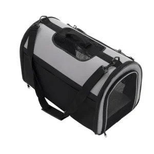 Pet Carrier Freedom with Side Extension - Black & Grey
