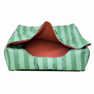 Burrow Box Pet Bed Green and Pink