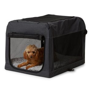 Soft Sided Folding Fabric Dog Crate Grey