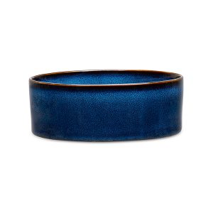 Midnight Blue Reactive Glaze Pet Bowl